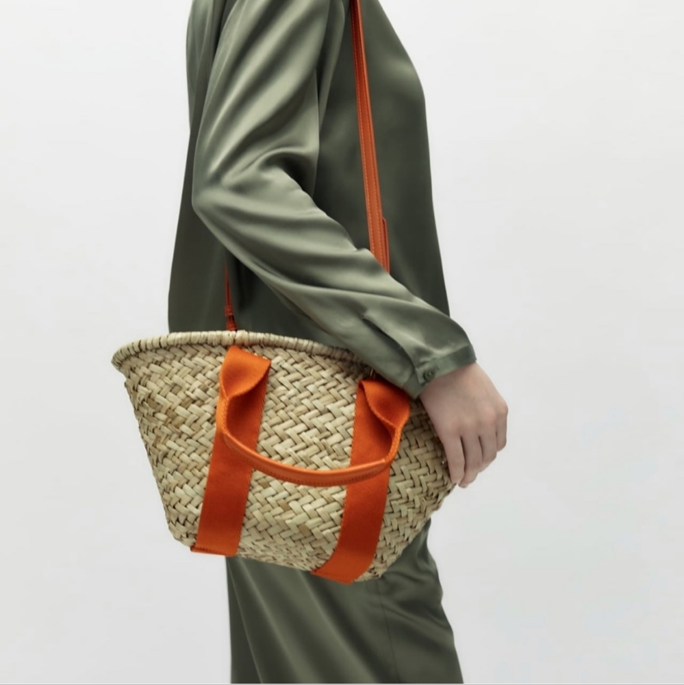 Zara Limited Edition Rafia Basket Bag - Picture 3 of 9